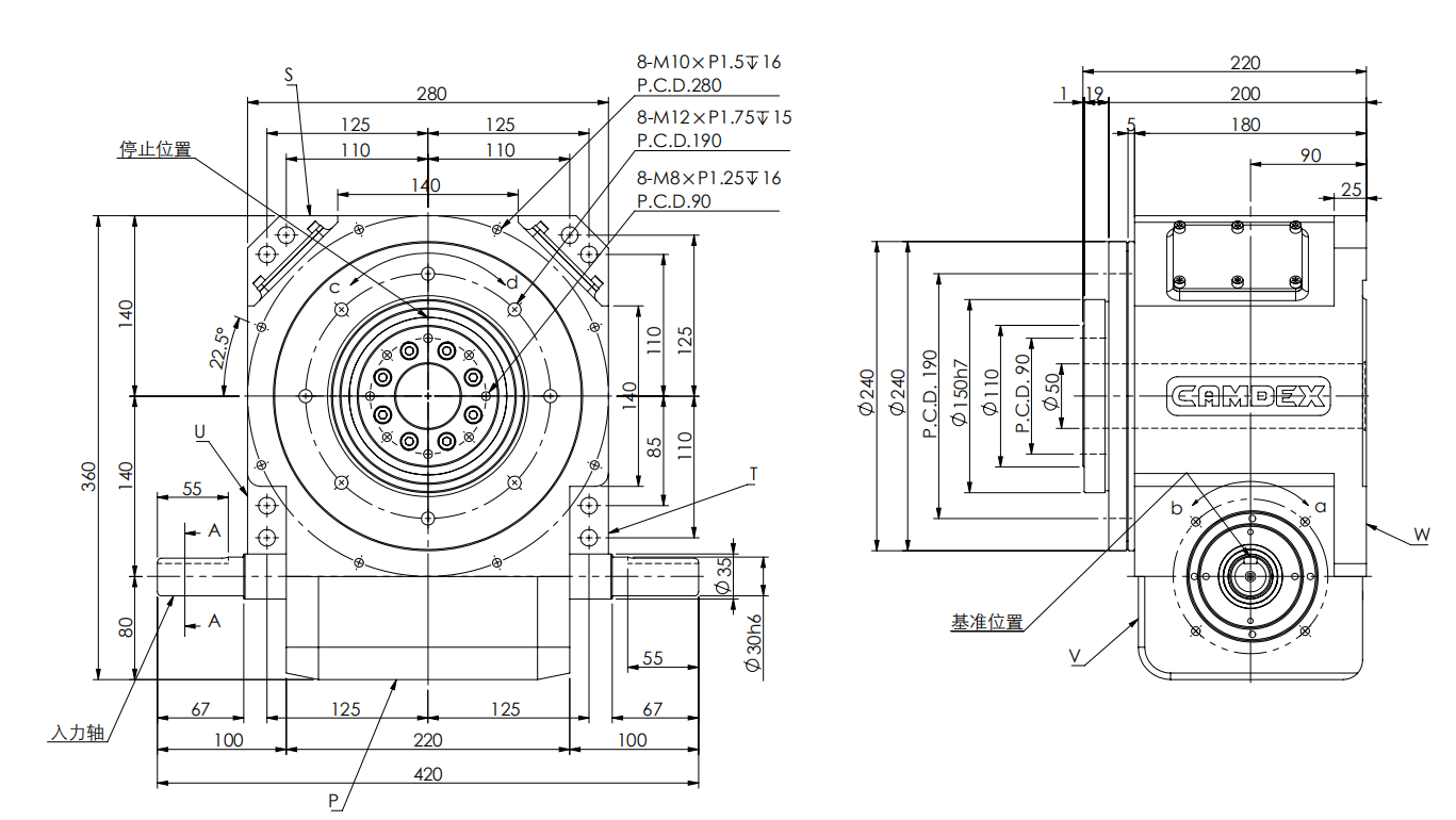 140DT凸轮分割器结构图
